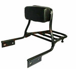 Load image into Gallery viewer, Rear Passenger Backrest With Carrier Black Fits Royal Enfield Bullet Classic
