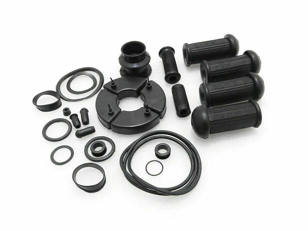 Complete/ Full Black Colour Rubber Kit Fits Royal Enfield Early Model