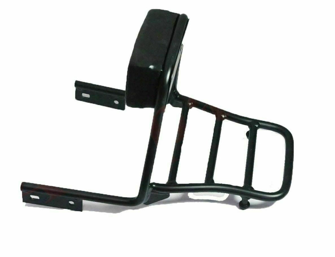 Rear Passenger Backrest With Carrier Black Fits Royal Enfield Bullet Classic