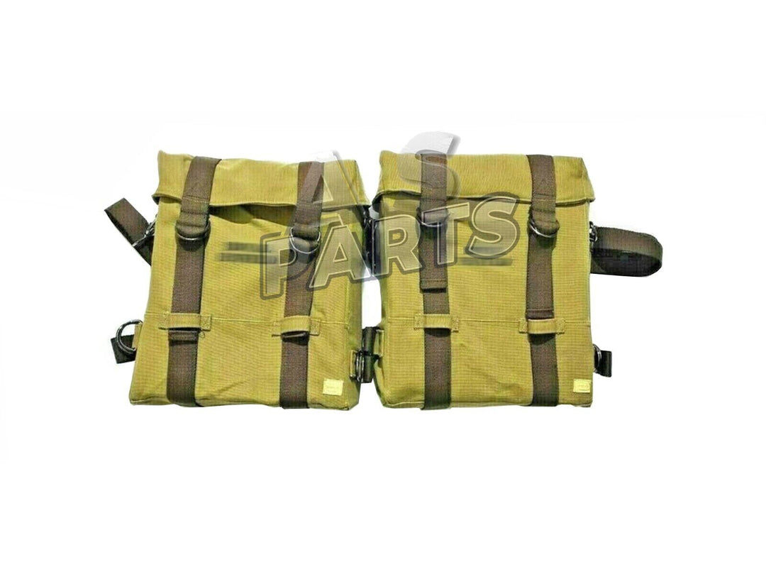 Military Pannier Olive Bags Pair  Fits Royal Enfield Classic 350cc 500cc