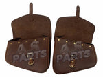 Load image into Gallery viewer, Leather Brown Pannier Bags Pair D3 Fits Royal Enfield Interceptor &amp; GT 650
