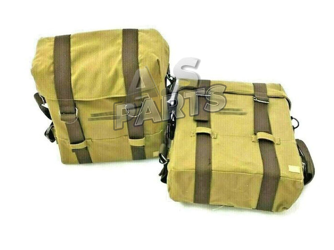 Military Pannier Olive Bags Pair  Fits Royal Enfield Classic 350cc 500cc