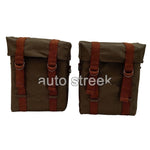 Load image into Gallery viewer, Military Pannier Bags With Fitting Fits Royal Enfield New Classic Reborn 350cc
