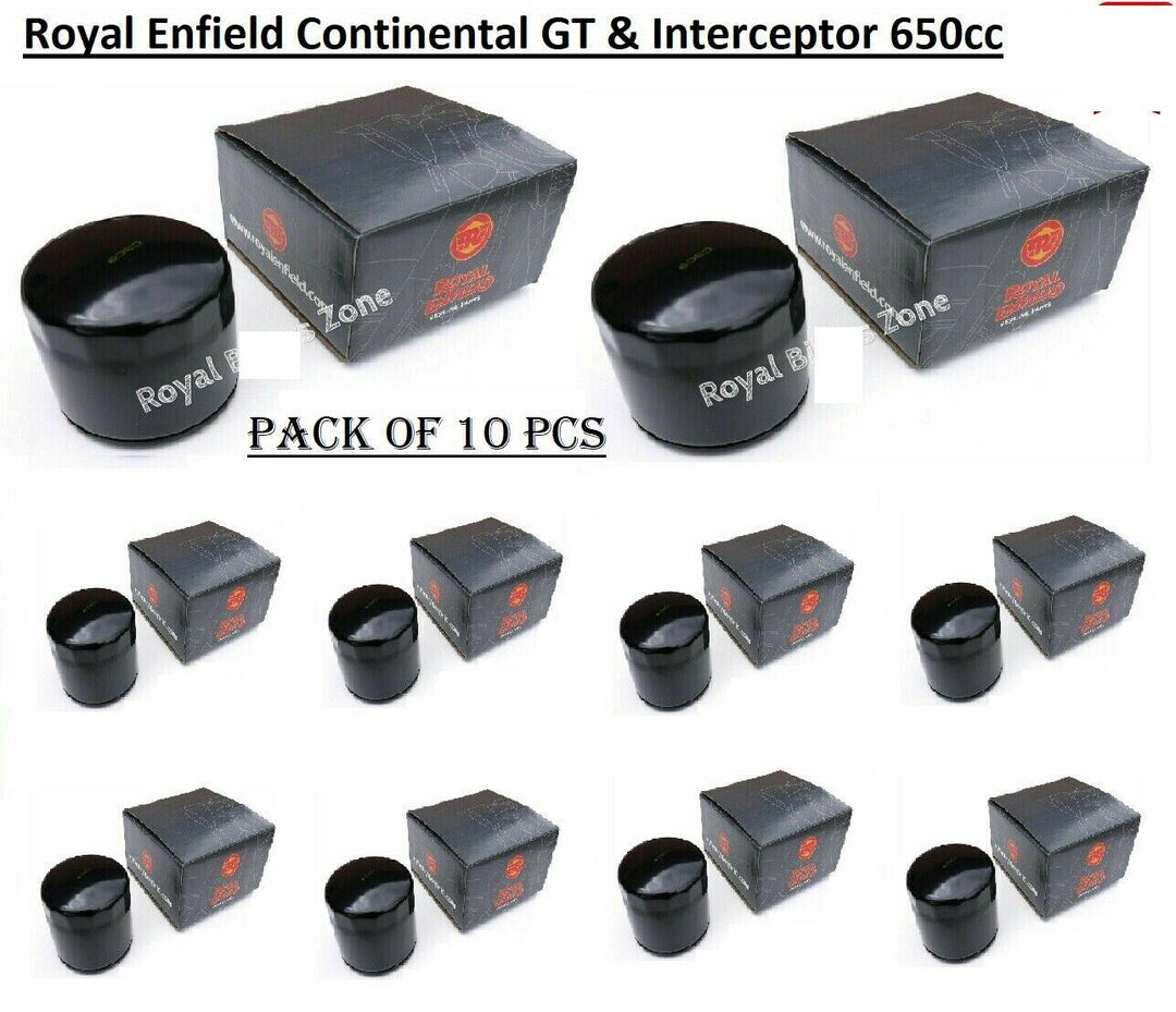 "Oil Filter Element" Pack of 10 Pcs Fits Royal Enfield GT & Interceptor 650cc