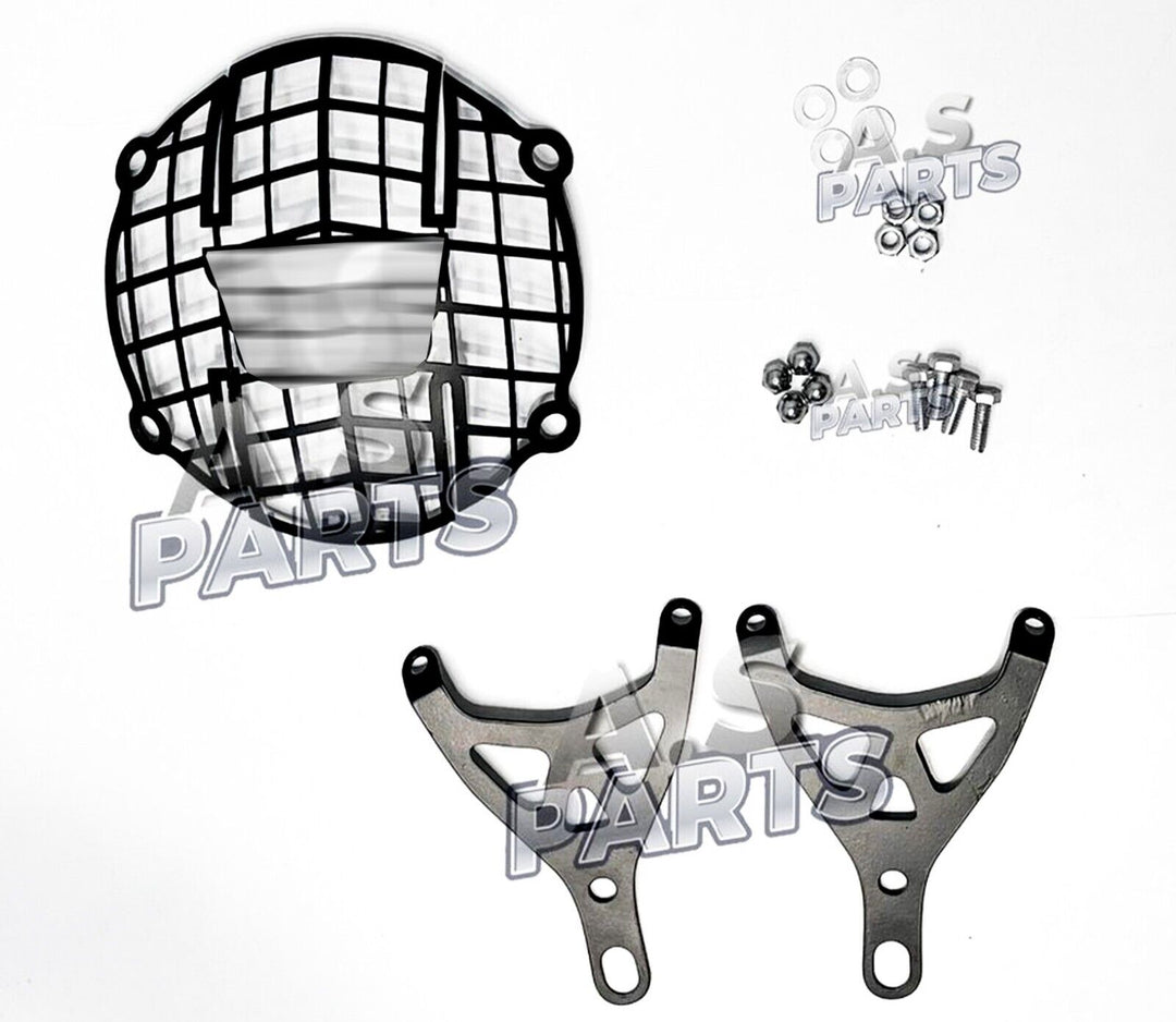 Fits Royal Enfield Black Headlight Grill Set  Meteor 350cc Net Design