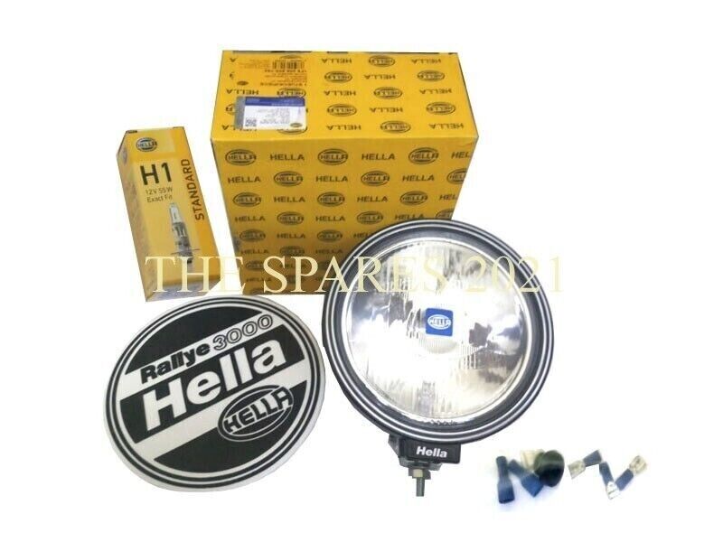 2x Hella Rallye 3000 FF Driving Spot Lamp 12v/24v Adjustable Mounting Bracket(U)