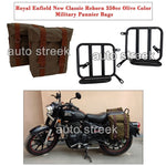 Load image into Gallery viewer, Military Pannier Bags With Fitting Fits Royal Enfield New Classic Reborn 350cc
