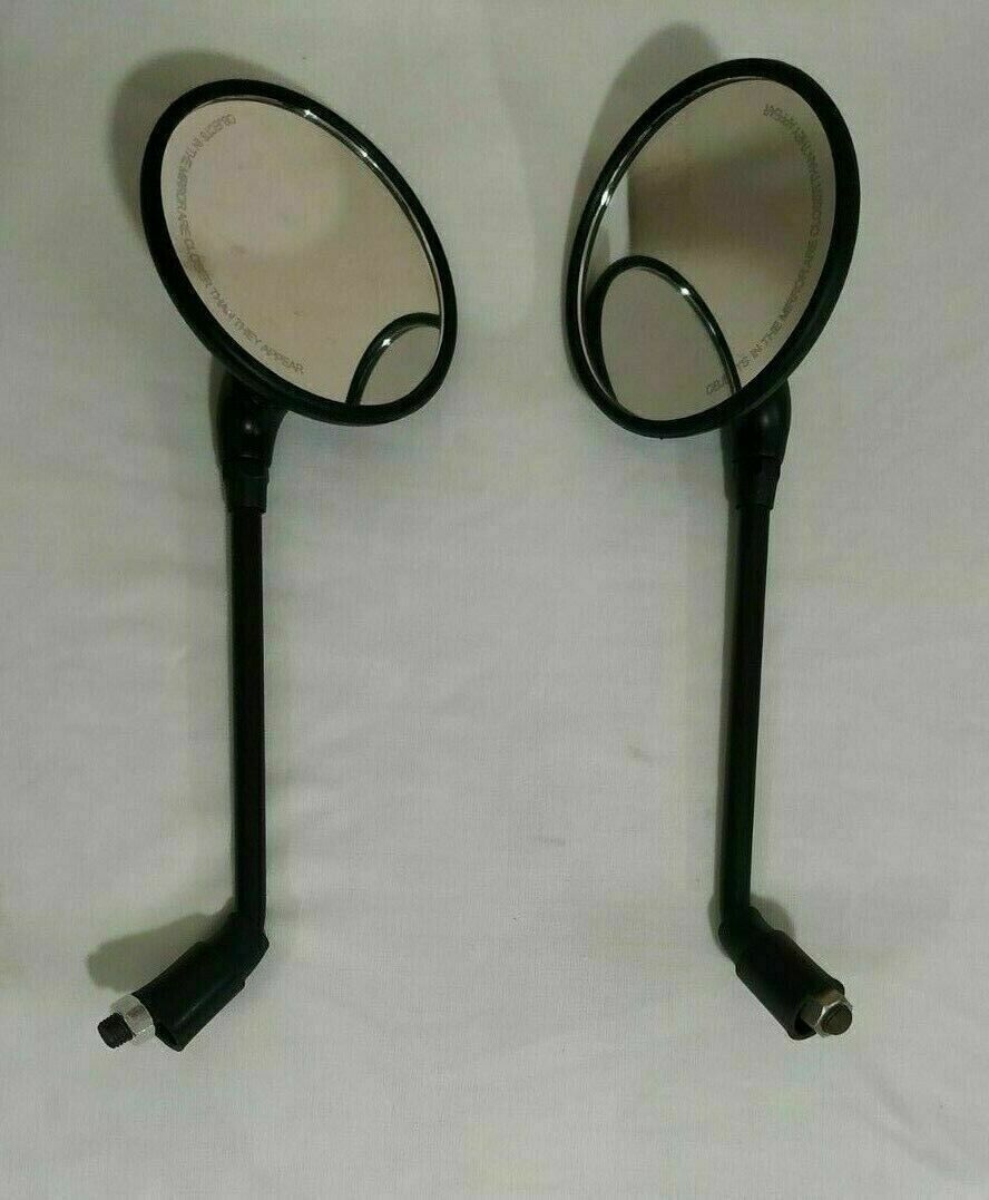 Side Rear View Mirror Set Mat Black Fits Royal Enfield Bullet Classic 350cc500cc