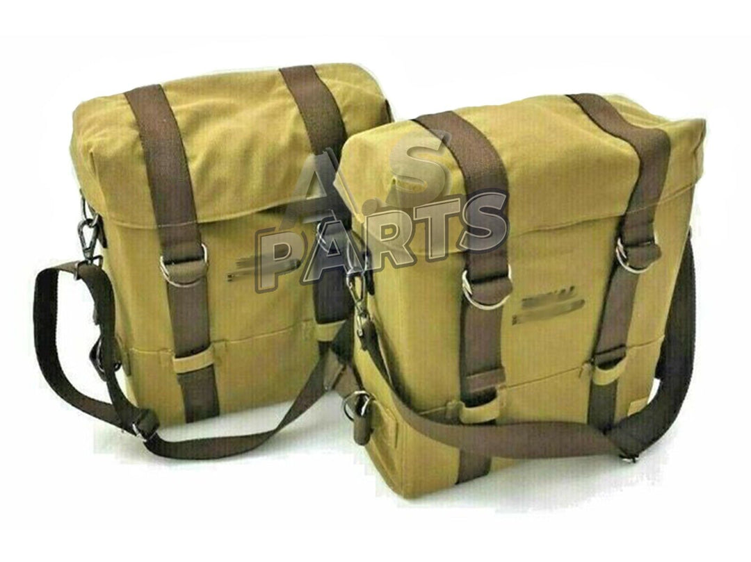 Military Pannier Olive Bags Pair  Fits Royal Enfield Classic 350cc 500cc