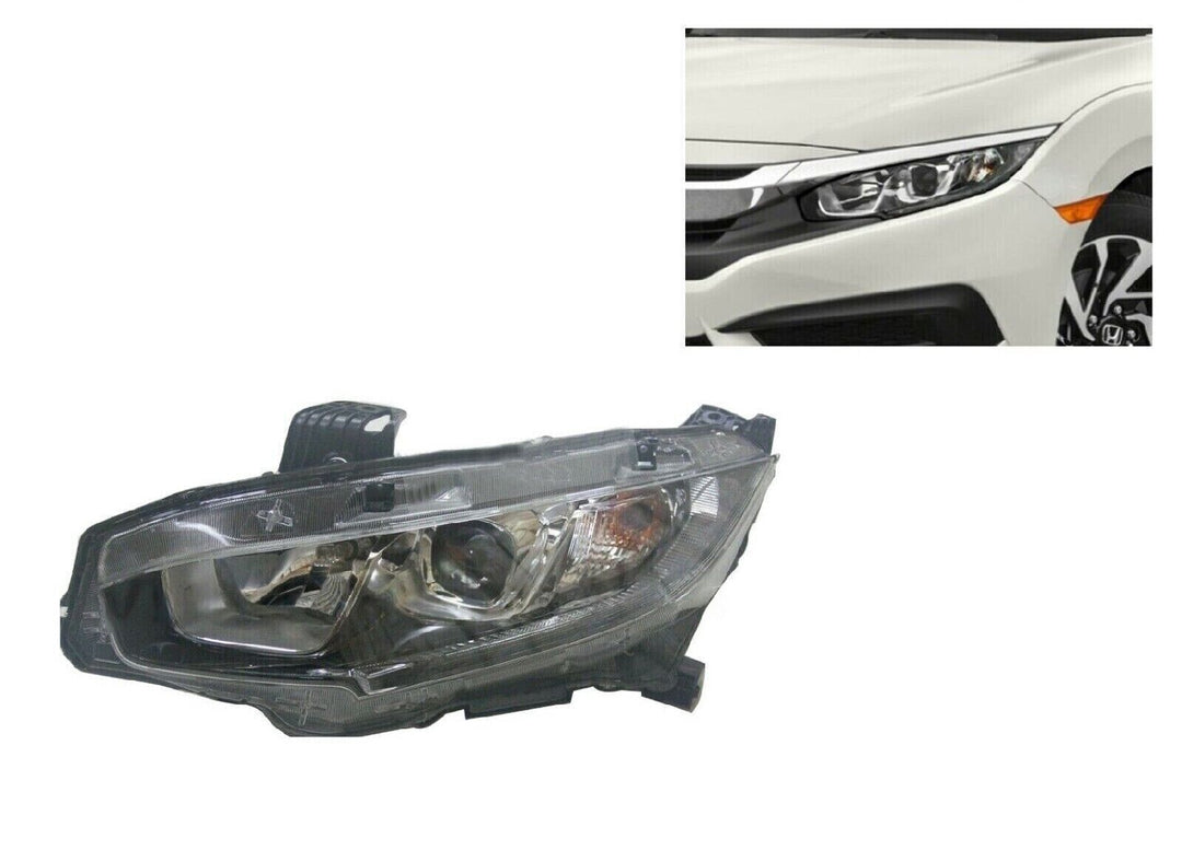 Front Headlamp Unit Left Fit For Honda Civic 10th Gen. 2019 To 2020