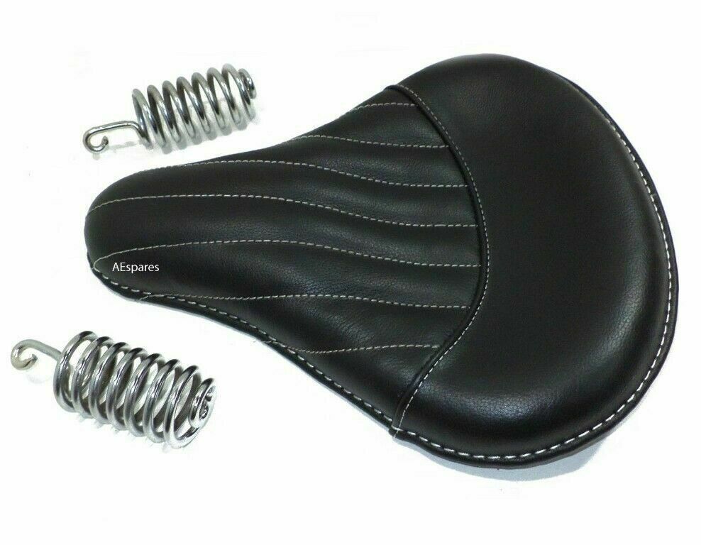 Front Saddle Seat Black Color Leather Fits Royal Enfield Classic 350 500