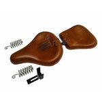 Load image into Gallery viewer, Front &amp; Rear Leather Seat Brown Tan Fits Royal Enfield Classic 500cc 350cc
