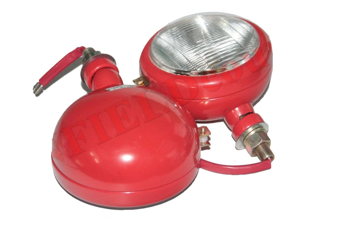 Pair Red Headlight Right Left With Parking Bulb & Slot Massey Ferguson 135