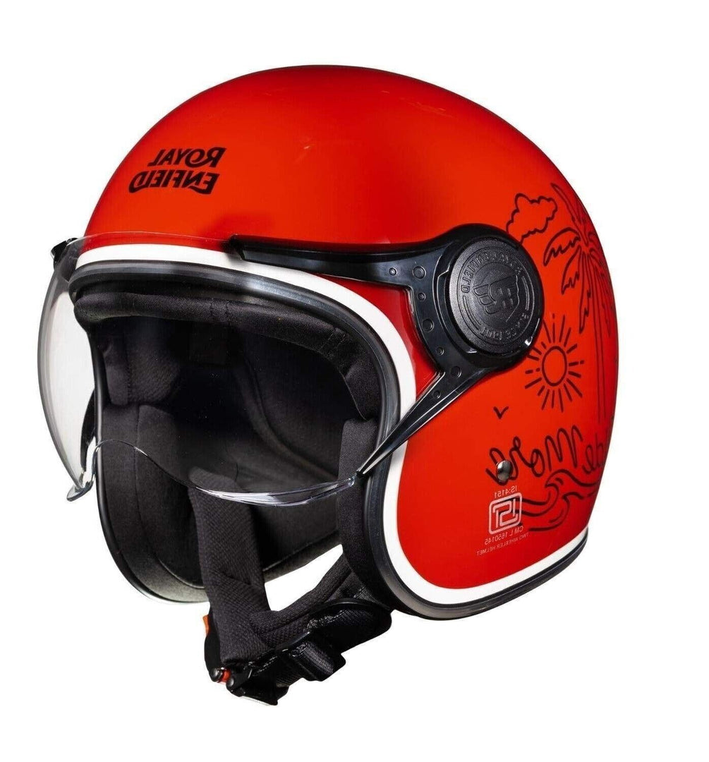 Fits Royal Enfield Classic Ride More Helmet-Gloss Gt Red L