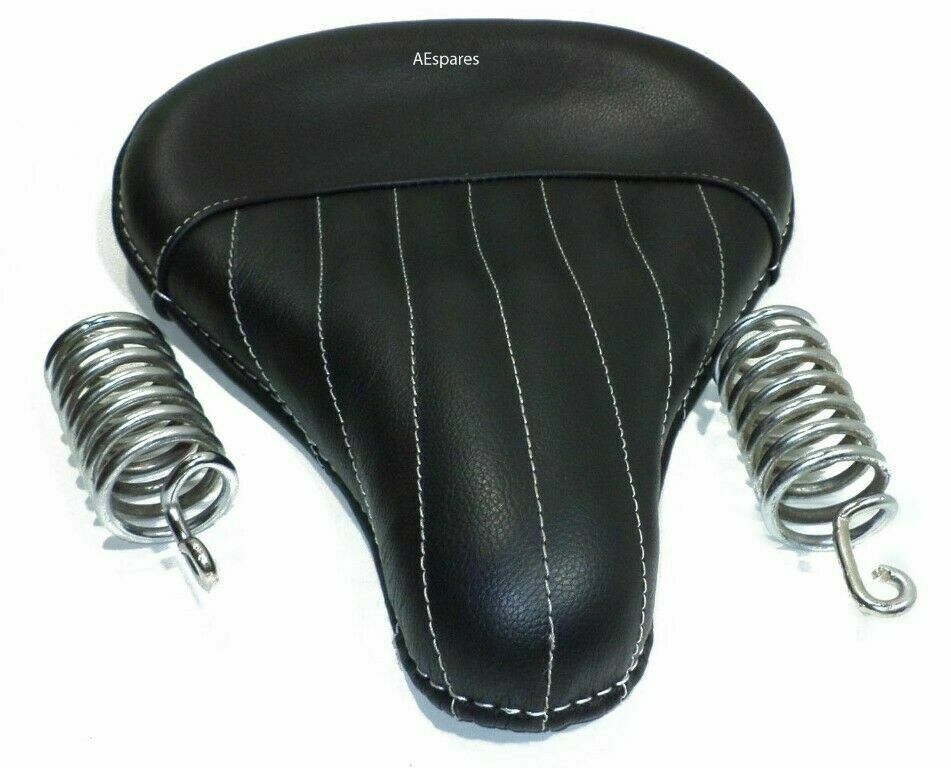 Front Saddle Seat Black Color Leather Fits Royal Enfield Classic 350 500