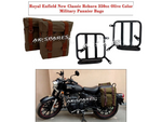 Load image into Gallery viewer, Military Pannier Bags With Fitting Fits Royal Enfield New Classic Reborn 350cc
