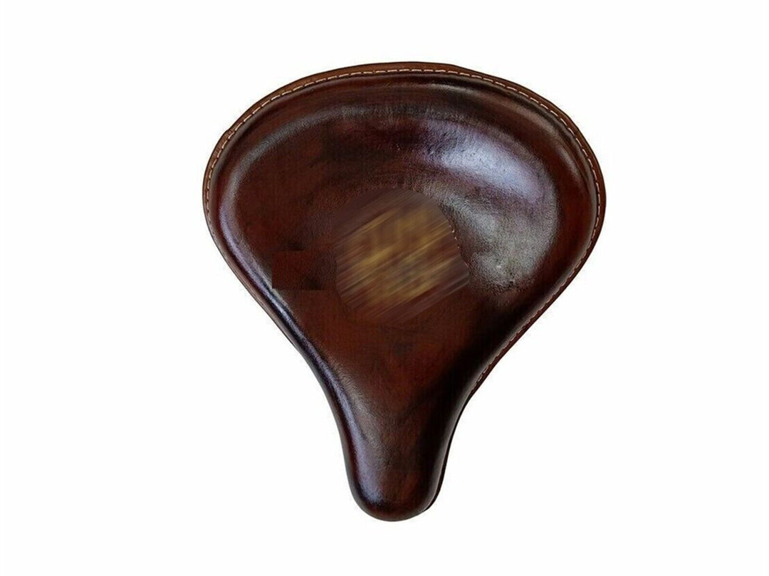 Leather Front Solo Seat Antique Brown  Fits Royal Enfield  Classic 350 500