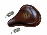 Load image into Gallery viewer, Leather Front Solo Seat Antique Brown  Fits Royal Enfield  Classic 350 500
