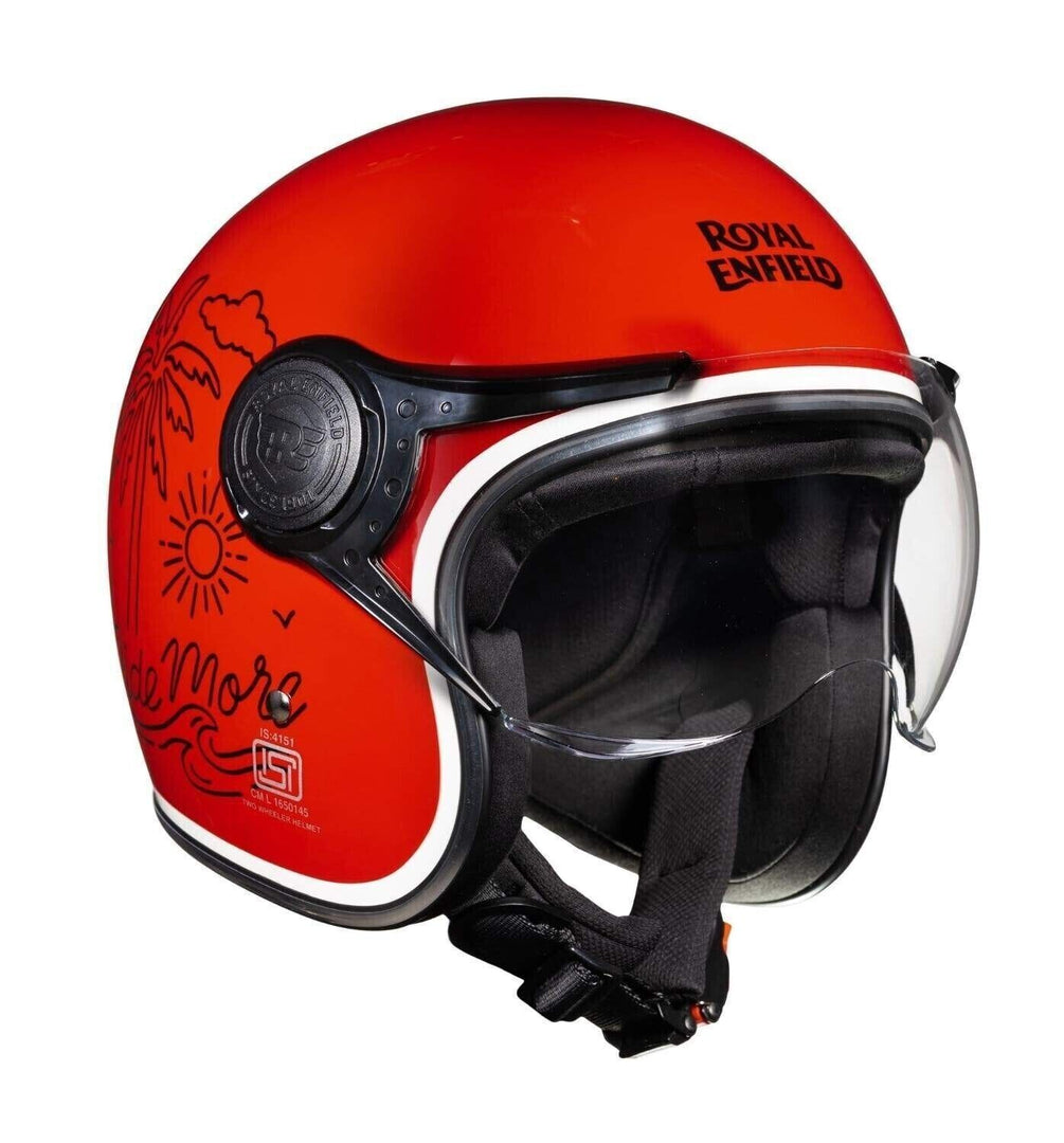 Fits Royal Enfield Classic Ride More Helmet-Gloss Gt Red L