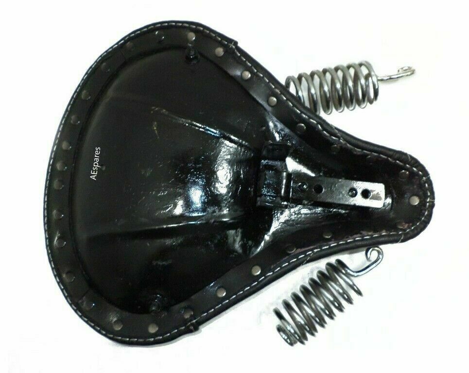 Front Saddle Seat Black Color Leather Fits Royal Enfield Classic 350 500