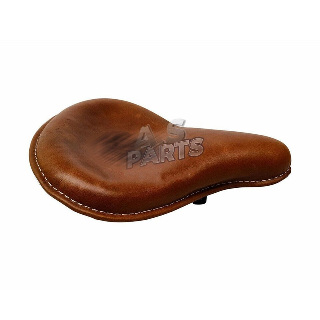 Front & Rear Leather Seat Brown Tan Fits Royal Enfield Classic 500cc 350cc