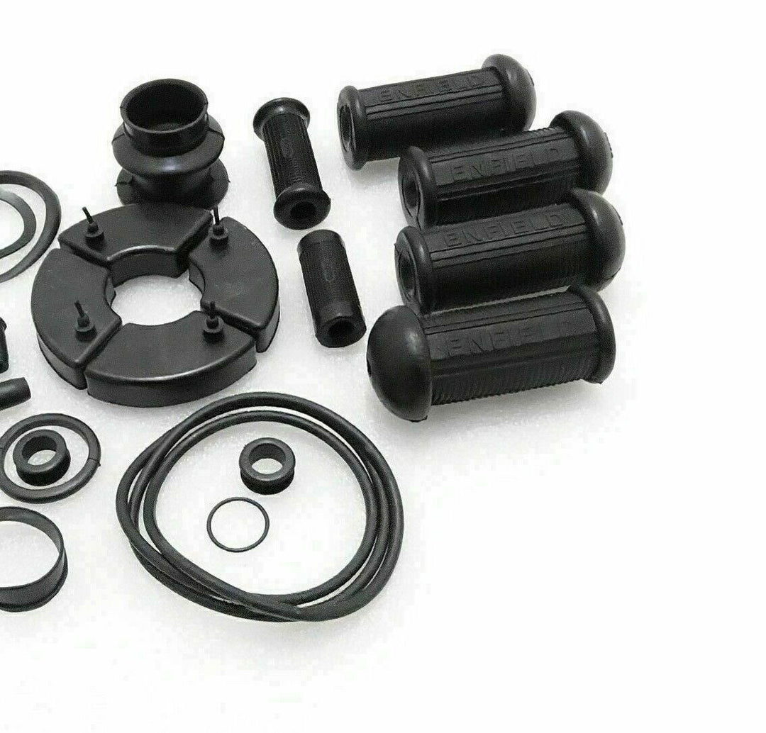 Complete/ Full Black Colour Rubber Kit Fits Royal Enfield Early Model