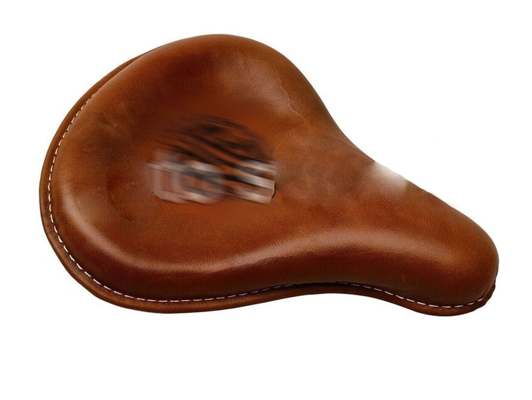 "FRONT BROWN TAN LEATHER SEAT" Fits Royal Enfield New Classic Reborn 350cc