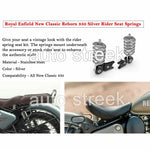 Load image into Gallery viewer, Fits Royal Enfield New Classic 350 cc REBORN Silver &quot;Rider Seat Springs&quot; Pair
