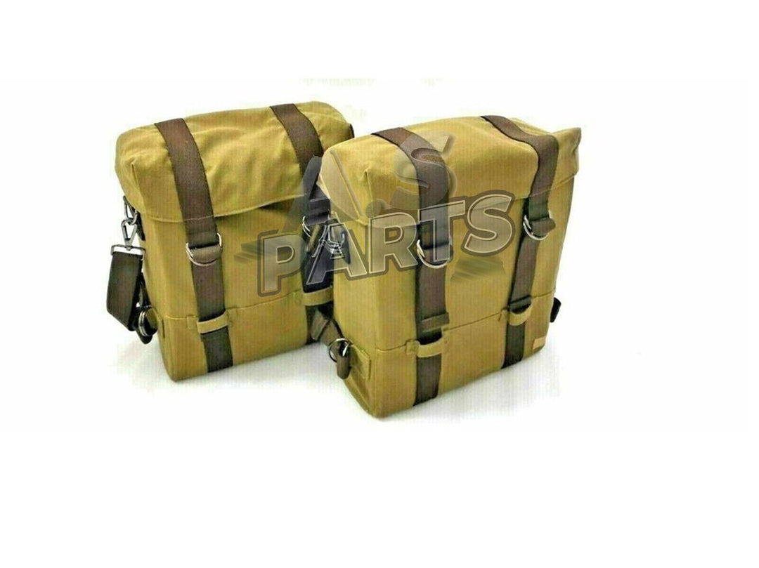 Military Pannier Olive Bags Pair  Fits Royal Enfield Classic 350cc 500cc