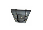 Load image into Gallery viewer, Leather Side Panel Bag Black Color  Fits Royal Enfield Interceptor 650 cc
