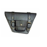 Load image into Gallery viewer, Leather Side Panel Bag Black Color  Fits Royal Enfield Interceptor 650 cc
