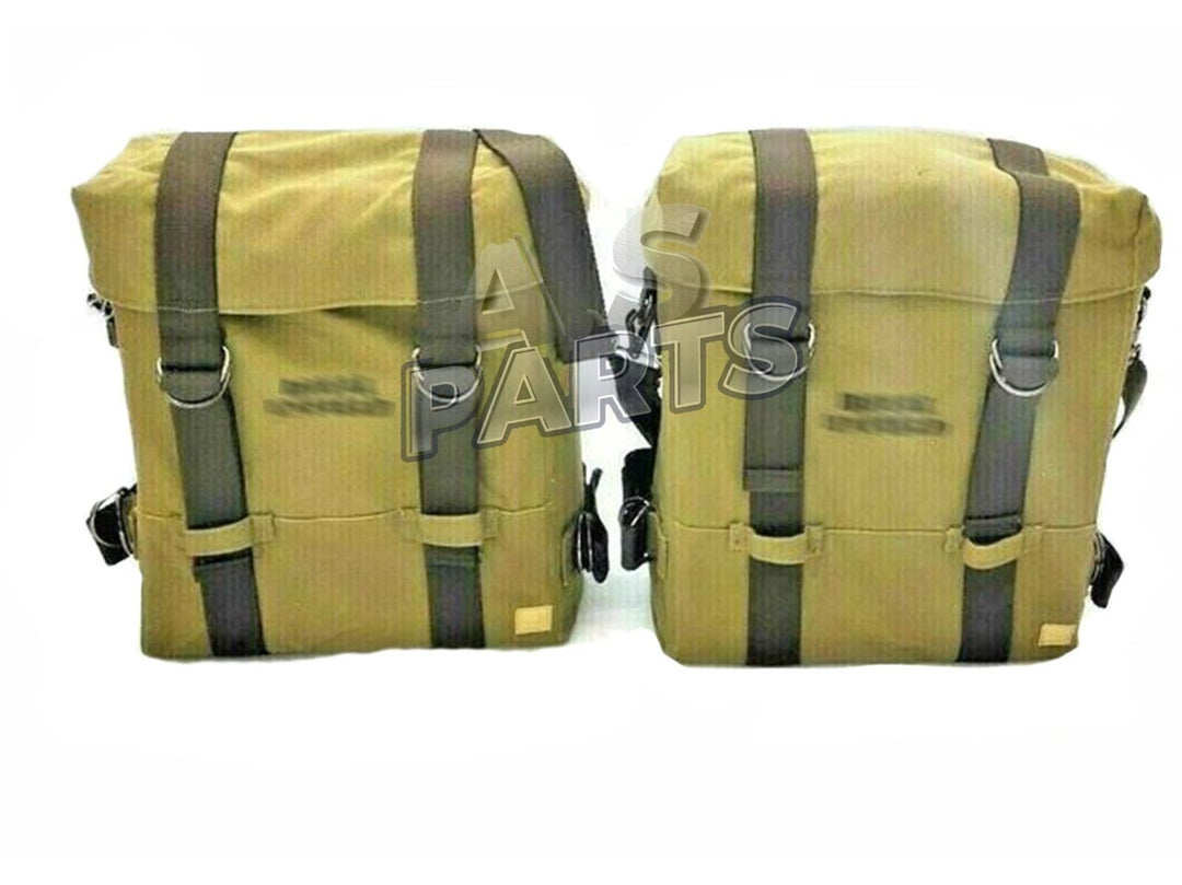 Military Pannier Olive Bags Pair  Fits Royal Enfield Classic 350cc 500cc