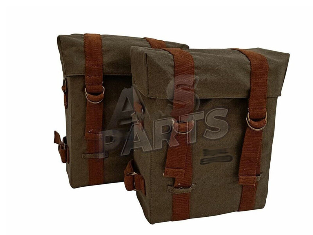 Olive Color Military Pannier Bags Fit For Royal Enfield Classic 350cc 500cc