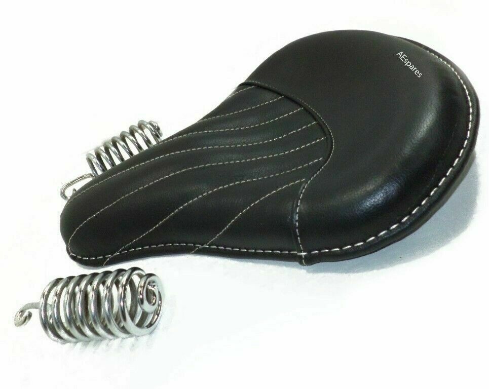 Front Saddle Seat Black Color Leather Fits Royal Enfield Classic 350 500