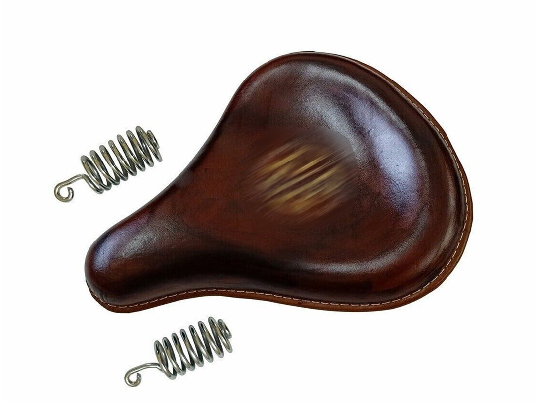 Leather Front Solo Seat Antique Brown  Fits Royal Enfield  Classic 350 500