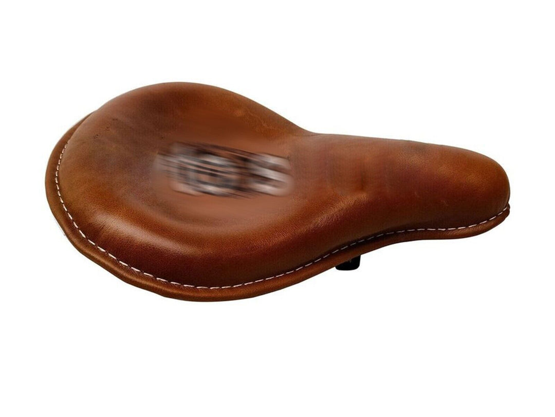 "FRONT BROWN TAN LEATHER SEAT" Fits Royal Enfield New Classic Reborn 350cc