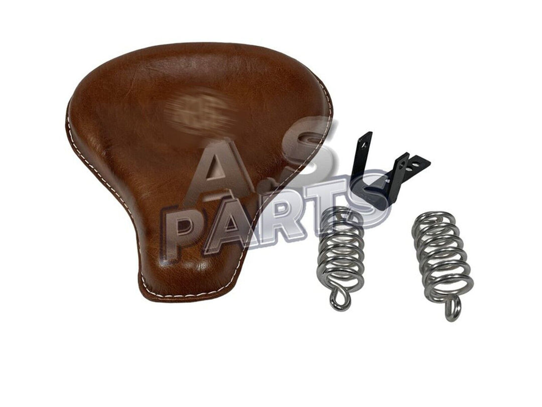 Front Solo Leather Seat Brown Tan  Fits Royal Enfield Classic 500cc 350cc