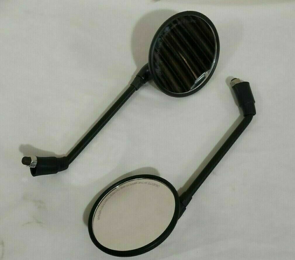 Side Rear View Mirror Set Mat Black Fits Royal Enfield Bullet Classic 350cc500cc