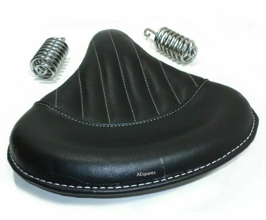 Front Saddle Seat Black Color Leather Fits Royal Enfield Classic 350 500